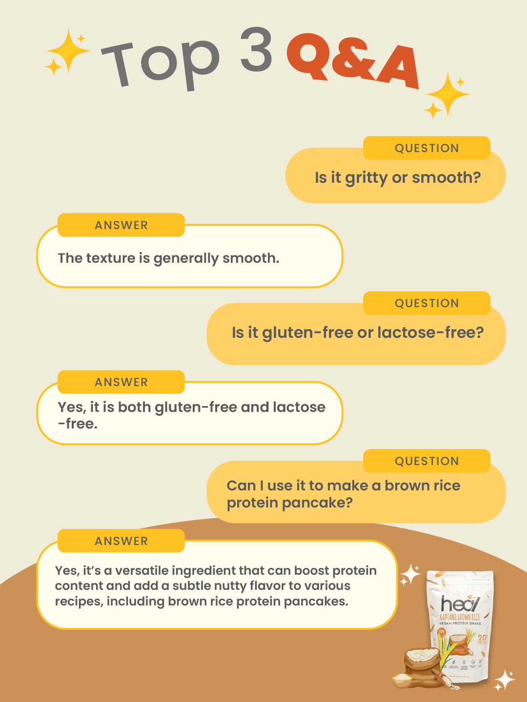 [Subscription Plan] Heal Radiant Brown Rice Vegan Protein Shake, (540g - 15 Servings) Value Pack