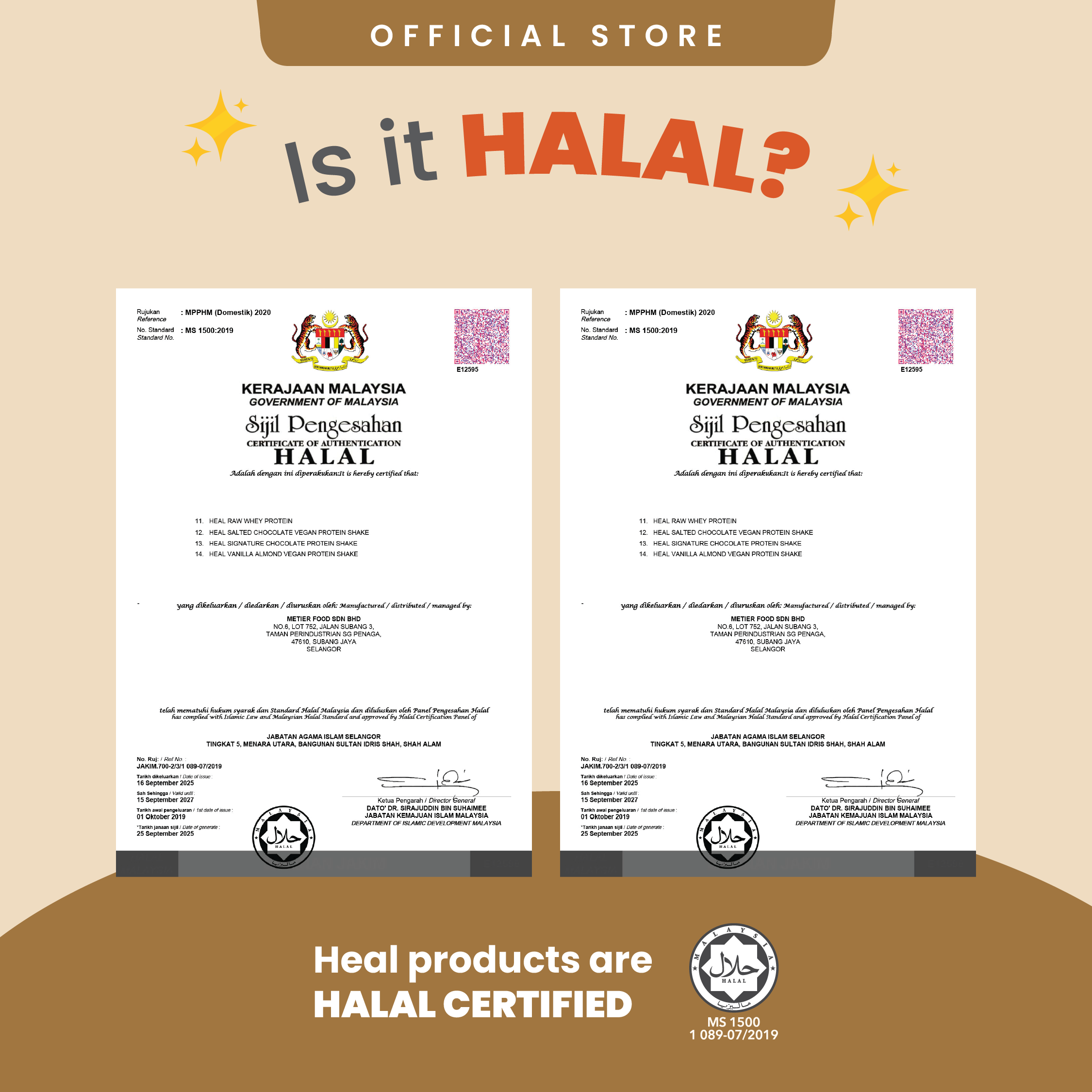 Heal Classic Coffee Protein Shake, 15 Servings Value Pack